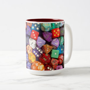 Tasse 2 Couleurs dés multicolores