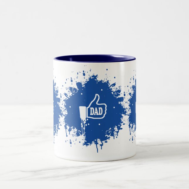 Tasse 2 Couleurs Des pouces superbes comme papa éclaboussant (Centre)