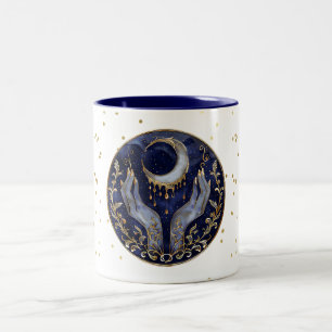Tasse 2 Couleurs Design céleste en or