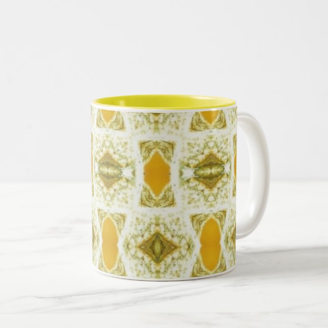 Tasse 2 Couleurs Design géométrique en or (Devant droit)