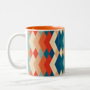 Tasse 2 Couleurs design vintage classique, d'inspiration rétro