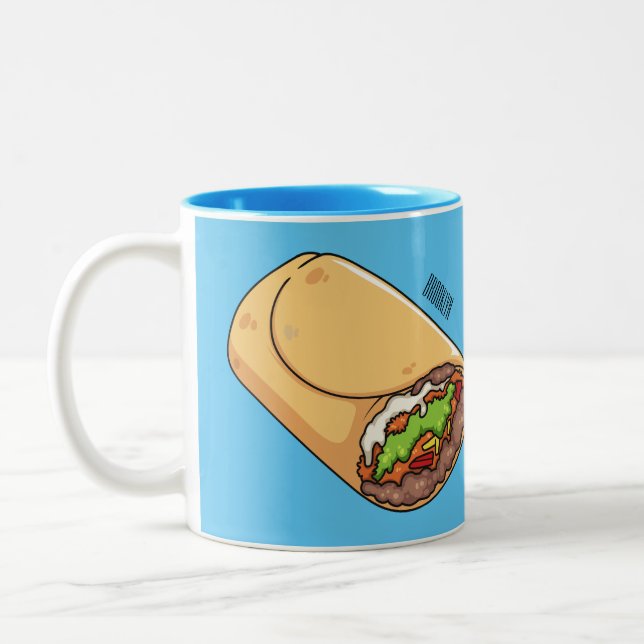 Tasse 2 Couleurs dessin animé de Burrito (Gauche)