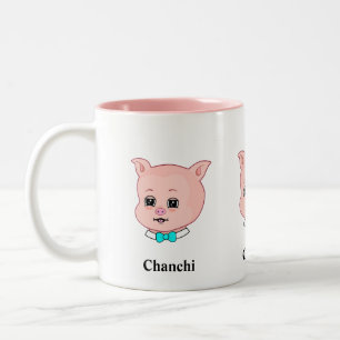Tasse 2 Couleurs Dessin animé de cochon mignon Chanchi