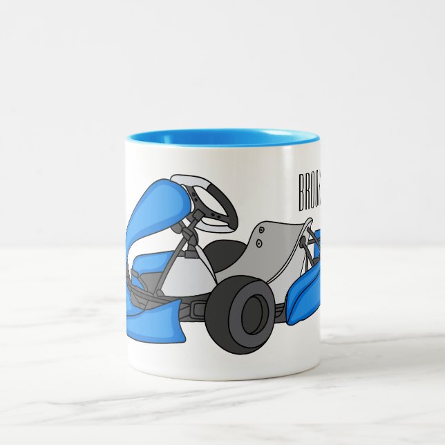 Tasse 2 Couleurs dessin animé de Kart racing (Centre)