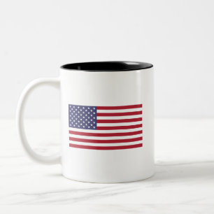 Tasse 2 Couleurs Dessin patriotique du drapeau américain