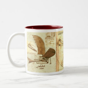 Tasse 2 Couleurs Dessins 1 de Leonado da Vinci