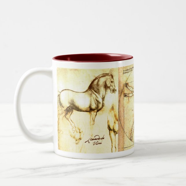 Tasse 2 Couleurs Dessins 3 de Leonado da Vinci (Gauche)