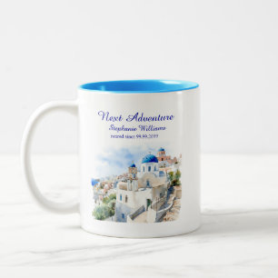 Tasse 2 Couleurs Destination Grèce île Partie de retraite