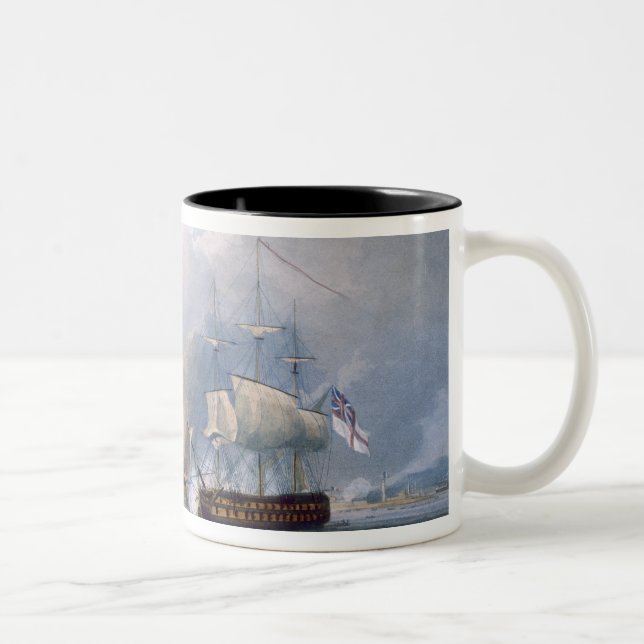 Tasse 2 Couleurs Destruction des frégates françaises L'Arianne et (Droit)
