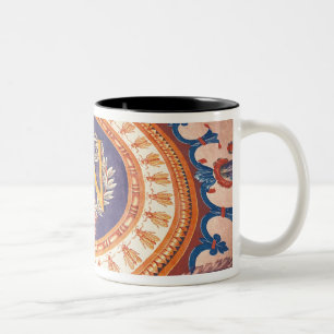 Tasse 2 Couleurs Détail d'une couverture avec le "N" du napoléon 