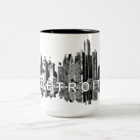 Detroit, Michigan à encre noire