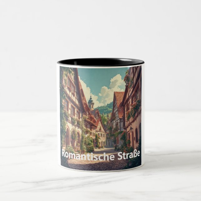 Tasse 2 Couleurs Deutschland Reise-Mug - Romantische Straße (Centre)