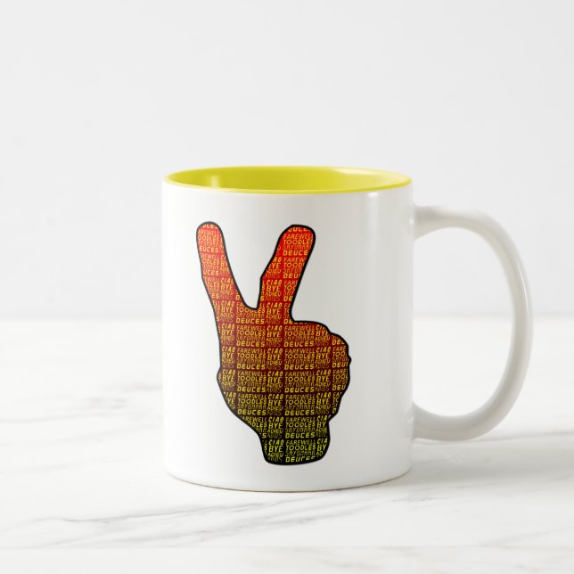 Tasse 2 Couleurs Deux-Noir-Rouge-Noir-Jaune (Droit)