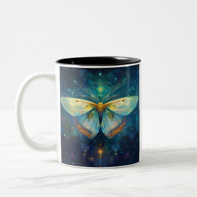 Tasse 2 Couleurs Deux papillons de nuit (Gauche)
