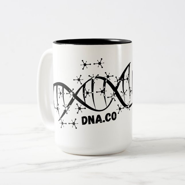 Tasse 2 Couleurs Déverrouiller les mystères de l'ADN (Devant gauche)