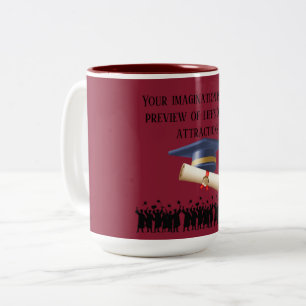 Tasse 2 Couleurs devise de fin d'études d'Einstein marron