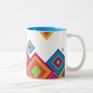 Tasse 2 Couleurs Diamants modernesRétro