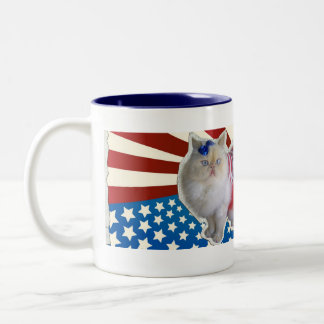 Tasse 2 Couleurs Dieu bénissent l'Amérique