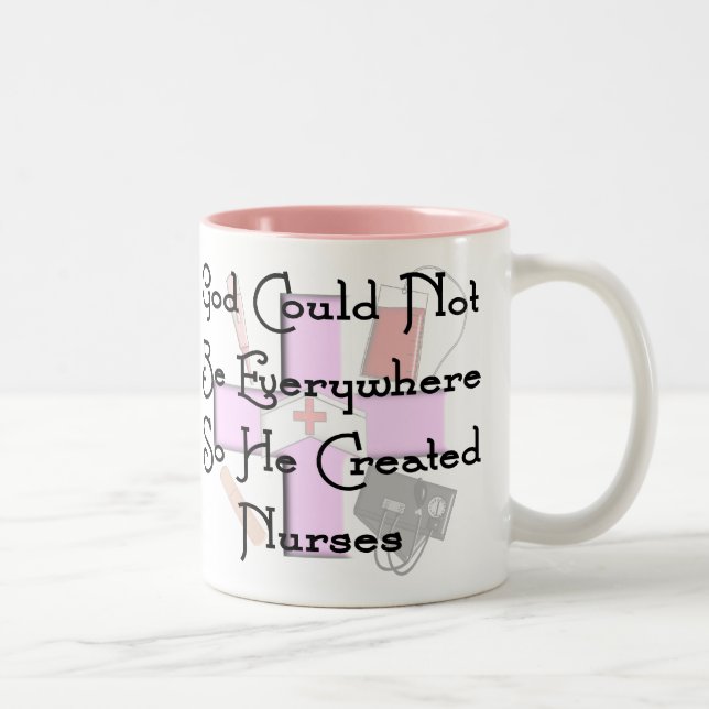 Tasse 2 Couleurs Dieu de cadeaux chrétiens d'infirmière "ne (Droit)