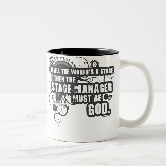 Tasse 2 Couleurs Dieu grunge de régisseur (Droit)