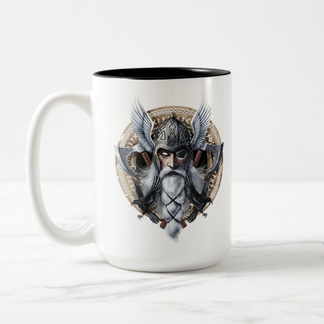 Tasse 2 Couleurs Dieu guerrier Norse Odin (Gauche)