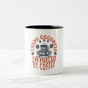 Tasse 2 Couleurs Dieu merci, je suis alimenté par le café