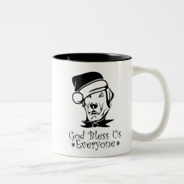 Tasse 2 Couleurs dieu nous bénisse tous