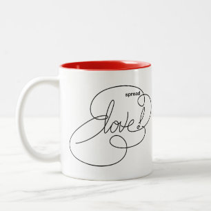Tasse 2 Couleurs diffusion de l'AMOUR - Nuage gras