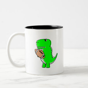 Tasse 2 Couleurs Dinosaure Vert Aime Le Football