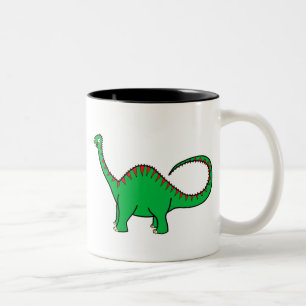 Tasse 2 Couleurs Diplodocus vert
