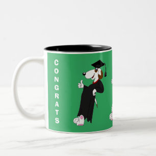 Tasse 2 Couleurs DIPLÔMÉ EN CHIEN cool DIPLÔMÉ SUR MESURE COFFE à d