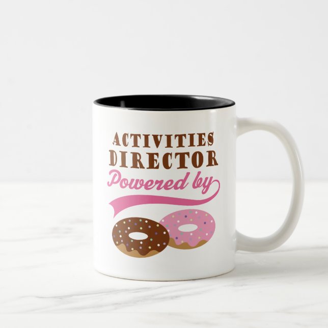 Tasse 2 Couleurs Directeur Funny Gift d'activités (Droit)
