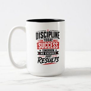 Tasse 2 Couleurs Discipline Aujourd'hui Succès Demain – T Motivant
