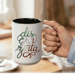 Tasse 2 Couleurs Disgraziata Script Italien 3D