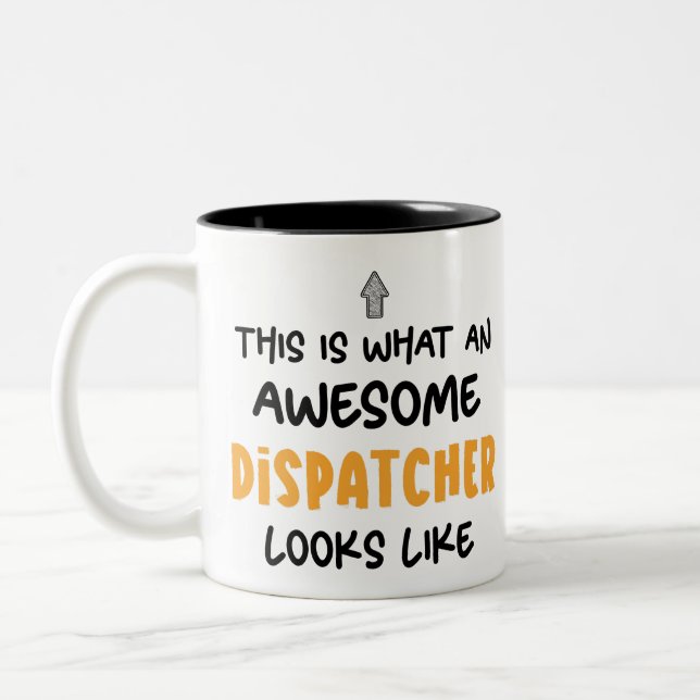 Tasse 2 Couleurs Dispatcher amusant personnalisé (Gauche)