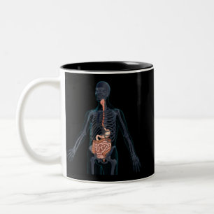Tasse 2 Couleurs Disposition de l'appareil digestif humain