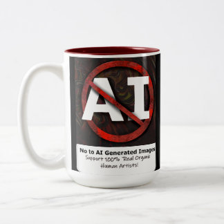 Tasse 2 Couleurs Dites non aux images générées par l'IA Art