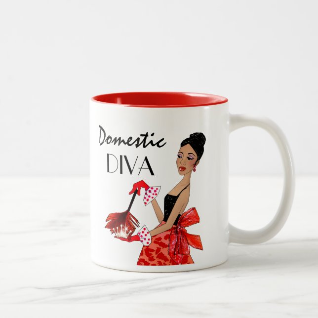 Tasse 2 Couleurs "Diva domestique" (Droit)