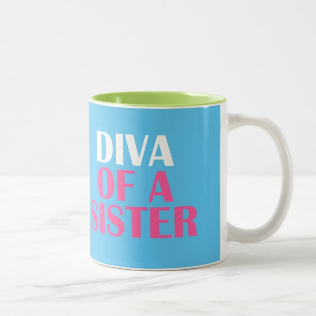 TASSE 2 COULEURS "DIVA D'UNE SOEUR" (Droit)