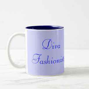 Tasse 2 Couleurs Diva Fashionista En Bleu