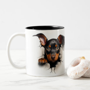 Tasse 2 Couleurs Doberman