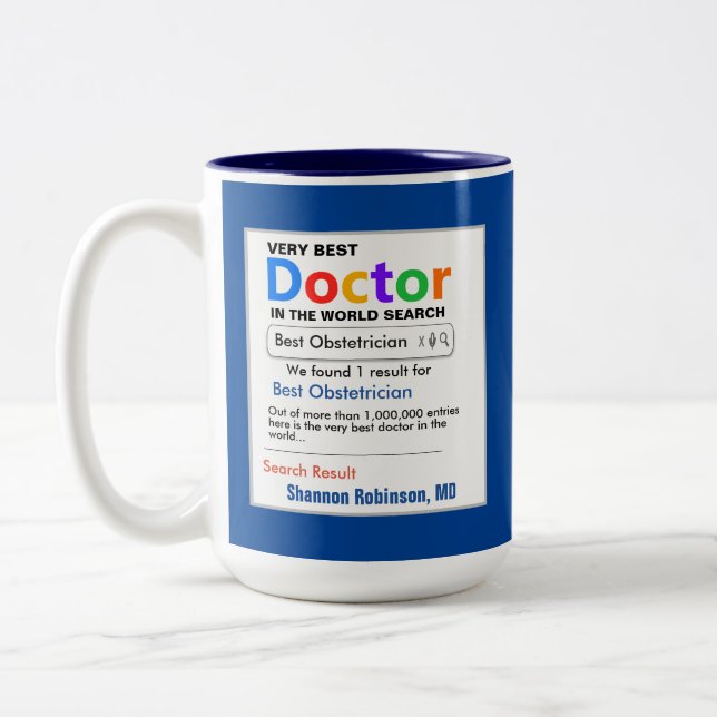 Tasse 2 Couleurs Docteur personnalisé (Gauche)