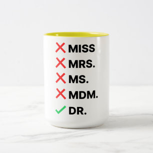 Tasse 2 Couleurs Doctorat