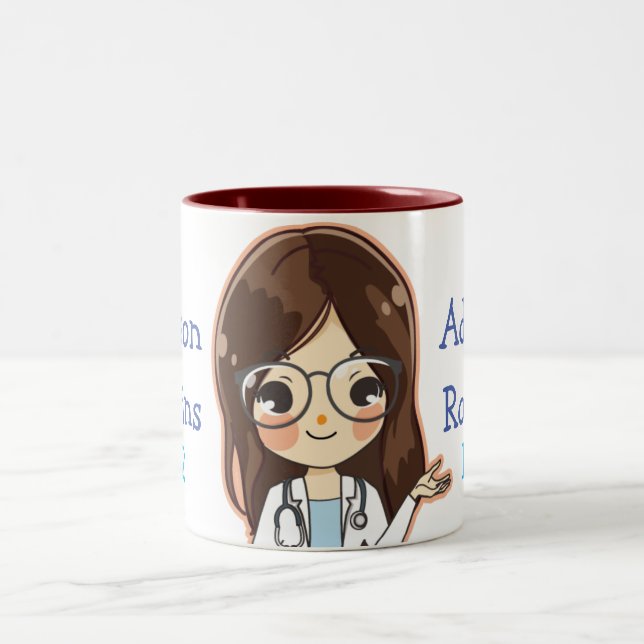 Tasse 2 Couleurs Doctorat customisé Dr (Votre nom) (Centre)