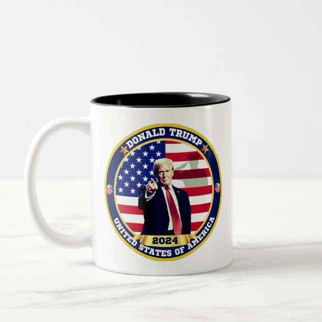 Tasse 2 Couleurs Donald Trump États-Unis d'Amérique (Gauche)