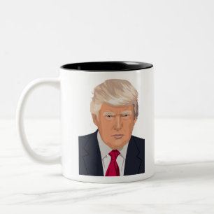 Tasse 2 Couleurs Donald Trump font face