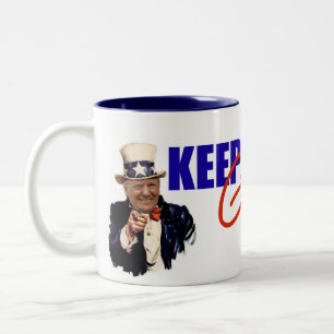 Tasse 2 Couleurs Donald Trump maintiennent l'Amérique grande