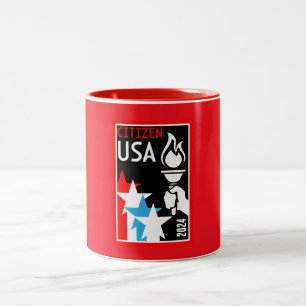 Tasse 2 Couleurs Dons de citoyenneté américaine