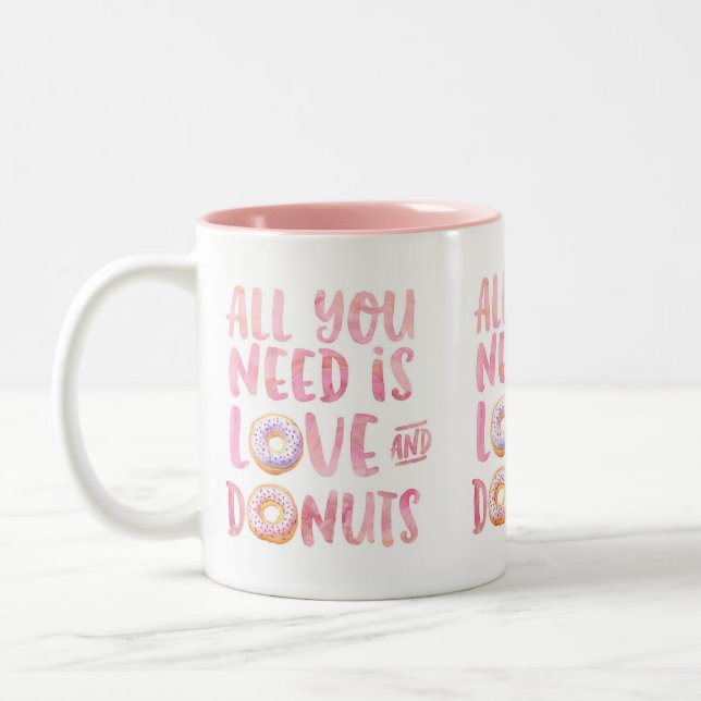 Tasse 2 Couleurs Donuts et amour (Gauche)