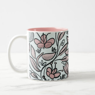 Tasse 2 Couleurs Doodart floral